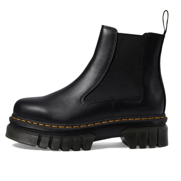 Dr. Martens x Free People Audrick Chelsea Platform 5 Black Smooth Nappa Leather